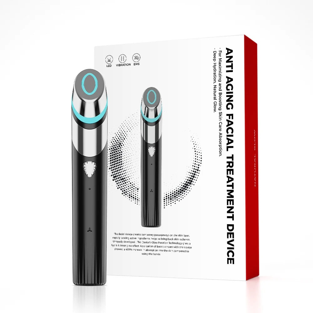 Professional 3-in-1 Facial Massager – Anti-Aging, Pore Shrinking, Skin Tightening & Firming